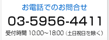 ���d�b�ł̂��⍇�� 03-5956-4411